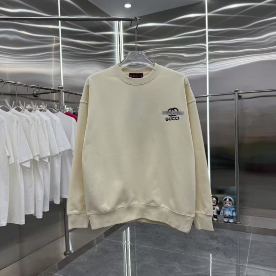 Gucci crew neck long-sleeved sweatshirt lettering mold + silicone craftsmanship